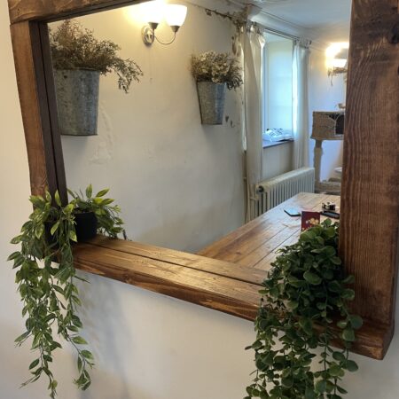 Rustic Overmantle Mirror – Perfect Above Fireplace