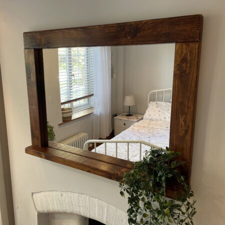 Rustic Wooden Mirror – Farmhouse Style Wall Décor